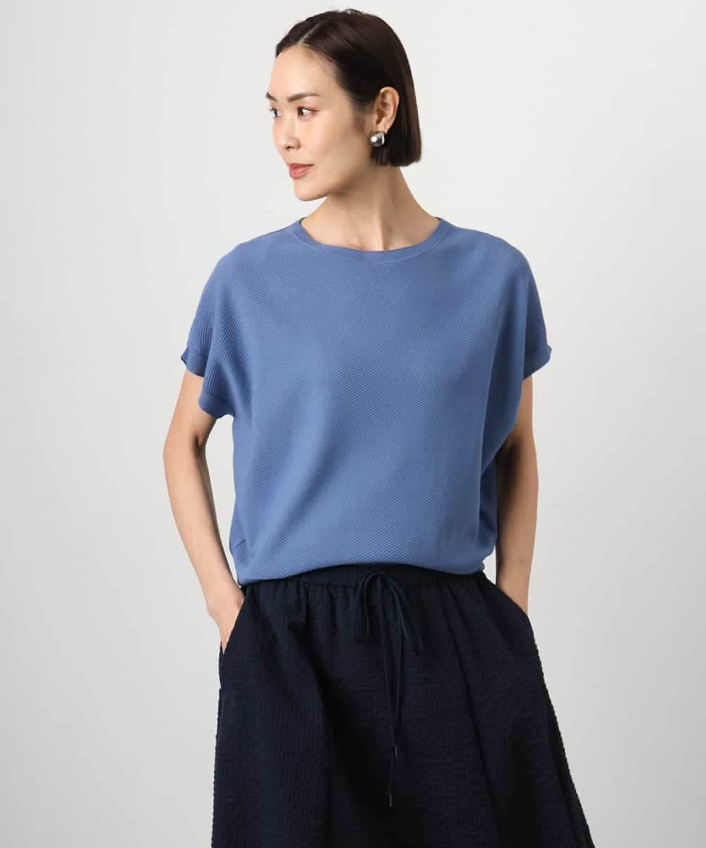 FMFGD26170 MICHEL KLEIN(ミッシェルクラン) ホールガーメント(R)フレンチスリーブニット ベージュ