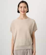 FMFGD26170 MICHEL KLEIN(ミッシェルクラン) ホールガーメント(R)フレンチスリーブニット ベージュ