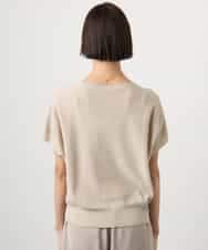 FMFGD26170 MICHEL KLEIN(ミッシェルクラン) ホールガーメント(R)フレンチスリーブニット ベージュ