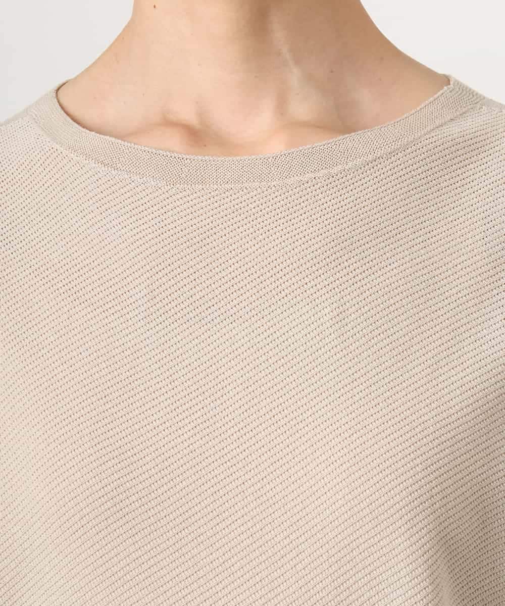 FMFGD26170 MICHEL KLEIN(ミッシェルクラン) ホールガーメント(R)フレンチスリーブニット ベージュ