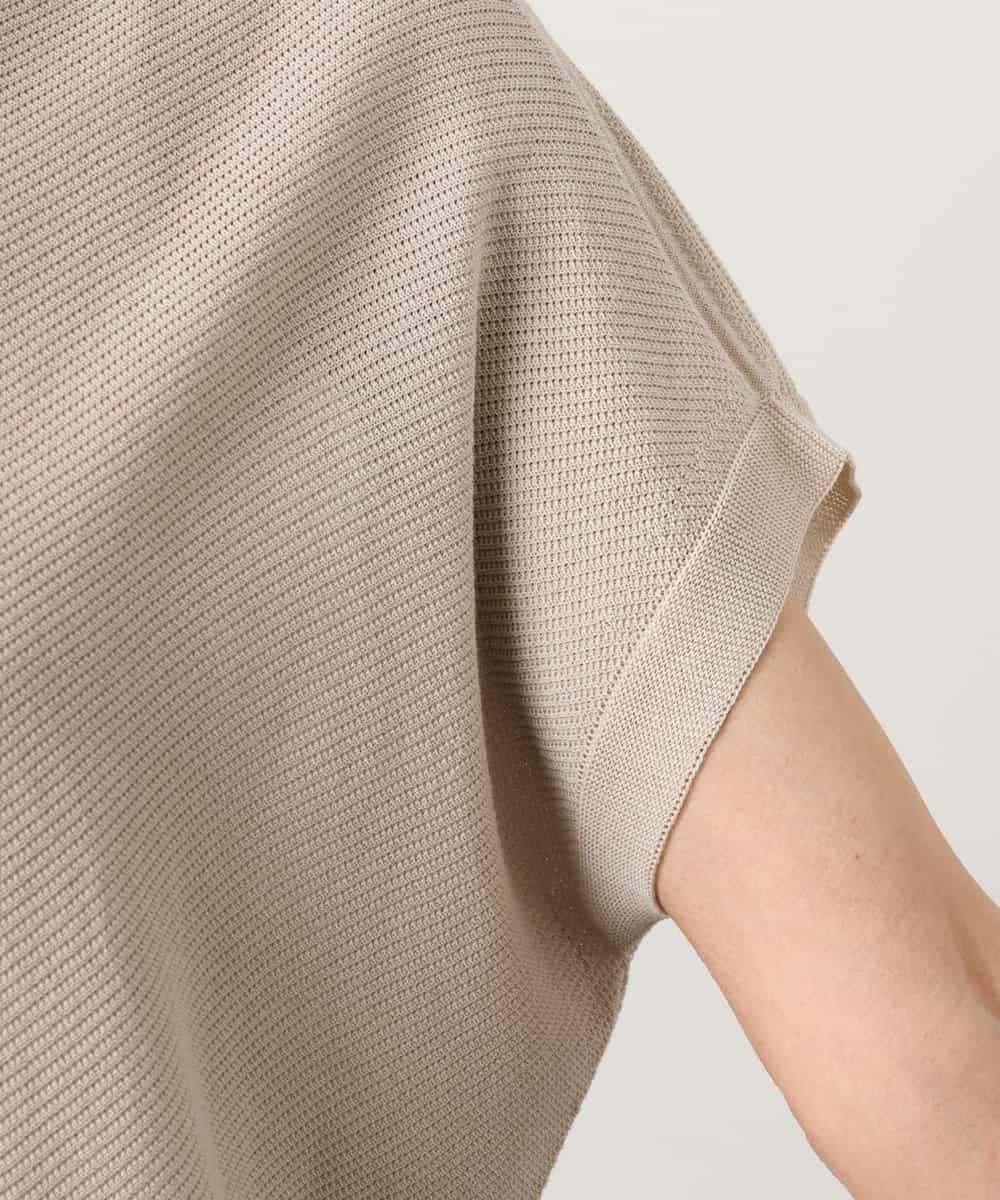 FMFGD26170 MICHEL KLEIN(ミッシェルクラン) ホールガーメント(R)フレンチスリーブニット ベージュ