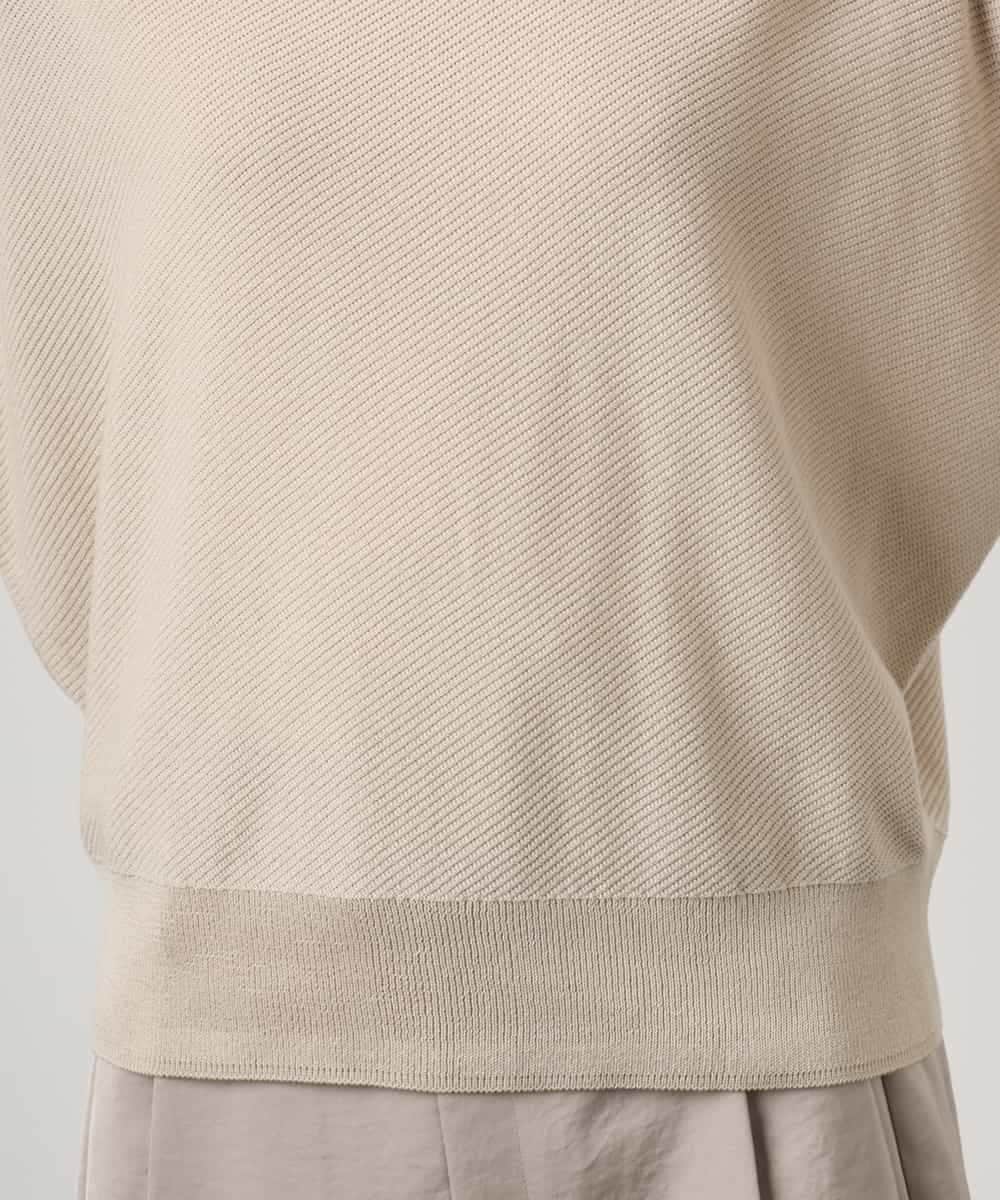 FMFGD26170 MICHEL KLEIN(ミッシェルクラン) ホールガーメント(R)フレンチスリーブニット ベージュ