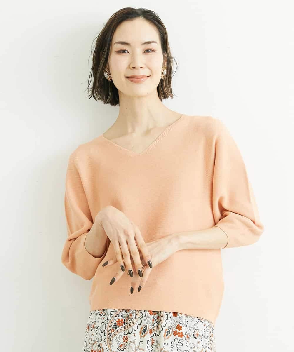 1枚着としておすすめ/WEB限定カラー]ホールガーメント(R)Vネックボリュームスリーブニット(ニット・セーター) | MICHEL  KLEIN(ミッシェルクラン)｜イトキンオンラインストア