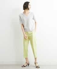 FMFGS29220 MICHEL KLEIN(ミッシェルクラン) Vネックプルオーバーニット（アンサンブル対応） ライトグレー(91)