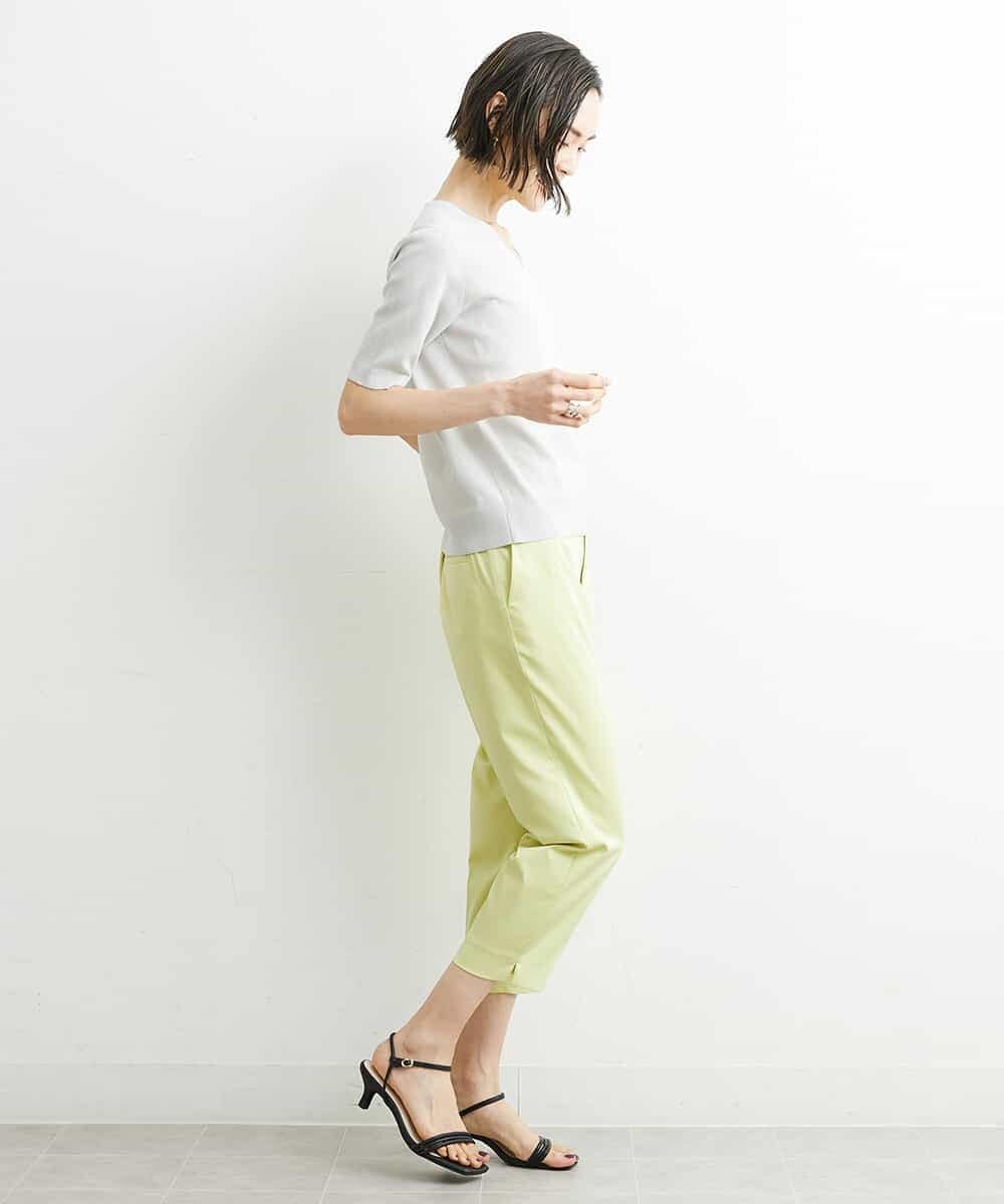 FMFGS29220 MICHEL KLEIN(ミッシェルクラン) Vネックプルオーバーニット（アンサンブル対応） ライトグレー(91)