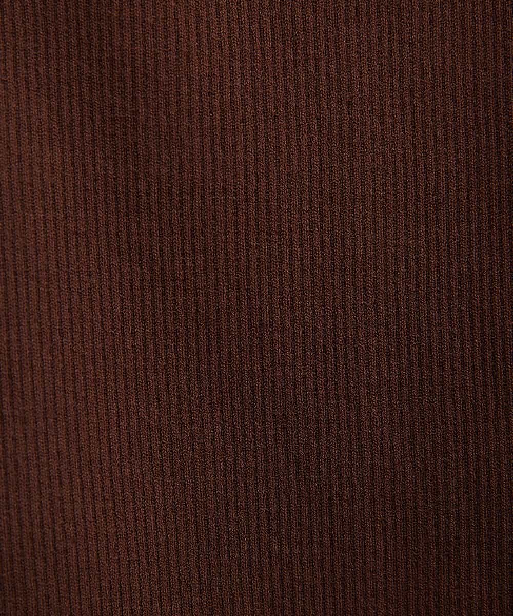 FMFGS30180 MICHEL KLEIN(ミッシェルクラン) [取り外し可能なカップ付き]リブニットタンクトップ（アンサンブル対応） ブラウン(87)