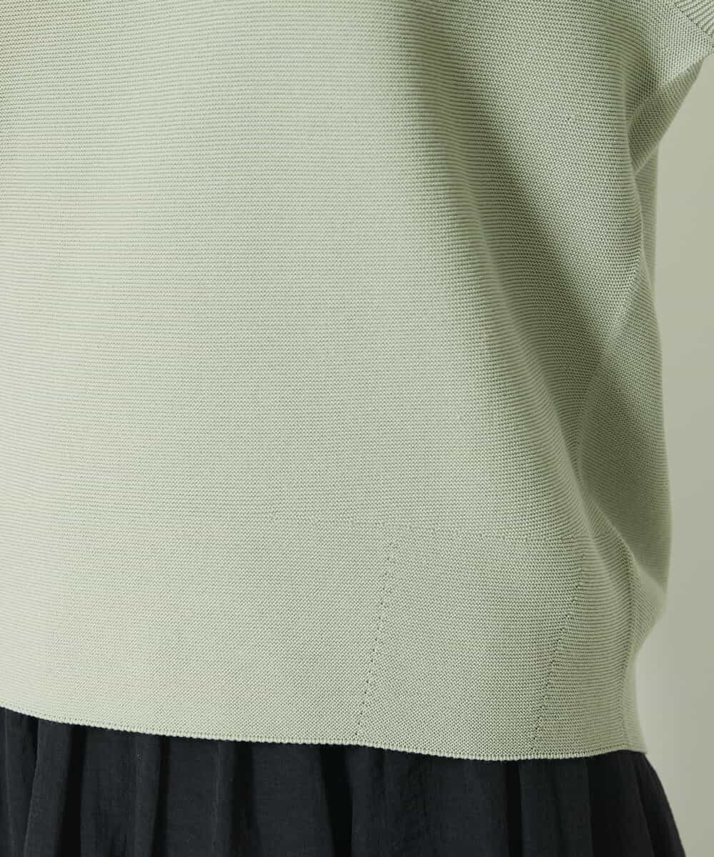 FMFGV23180 MICHEL KLEIN(ミッシェルクラン) [1枚着としておすすめ]ホールガーメント(R)Vネックボリュームスリーブニット オフホワイト(81)