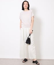 FMFGV25170 MICHEL KLEIN(ミッシェルクラン) ホールガーメント（R）フレンチスリーブニット グリーン(34)