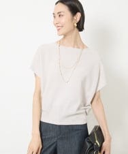 FMFGV25170 MICHEL KLEIN(ミッシェルクラン) ホールガーメント（R）フレンチスリーブニット グリーン(34)