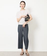 FMFGV25170 MICHEL KLEIN(ミッシェルクラン) ホールガーメント（R）フレンチスリーブニット グリーン(34)