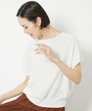 FMFGV25170 MICHEL KLEIN(ミッシェルクラン) ホールガーメント（R）フレンチスリーブニット グリーン(34)