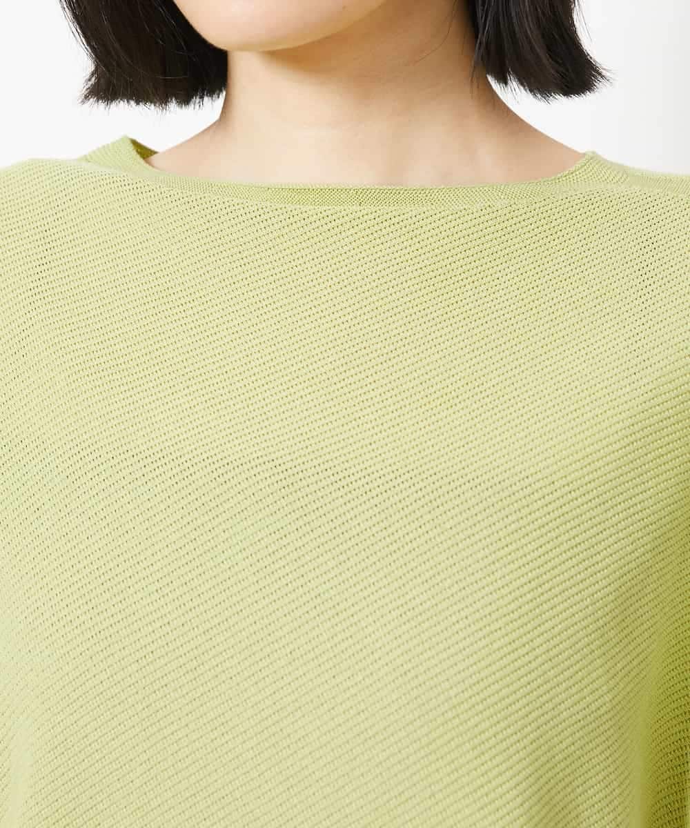 FMFGV25170 MICHEL KLEIN(ミッシェルクラン) ホールガーメント（R）フレンチスリーブニット グリーン(34)