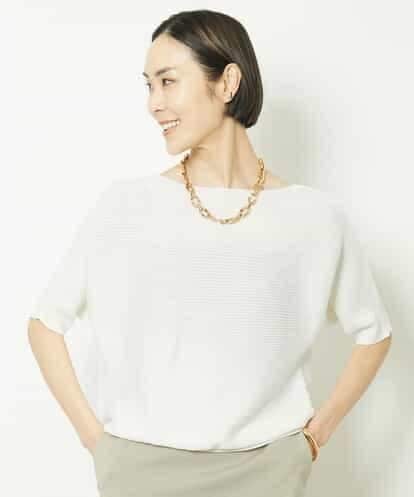 FMFGV36160 MICHEL KLEIN [新色]ホールガーメント(R)ボートネックニット（WEB限定カラーあり）