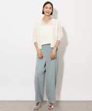 FMFHA31220 MICHEL KLEIN(ミッシェルクラン) [ホールガーメント]コクーンVネックニット ネイビー