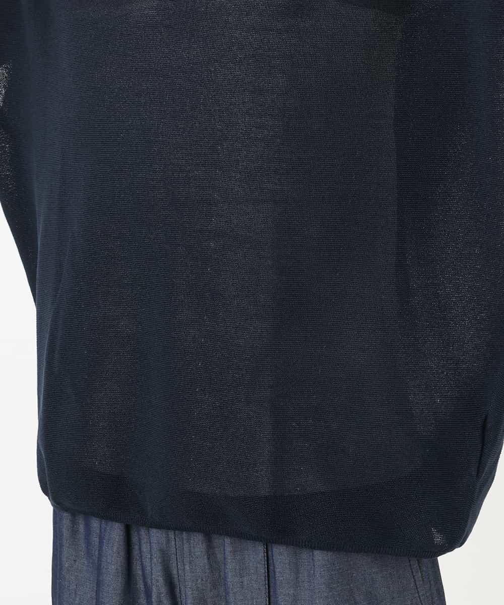 FMFHA31220 MICHEL KLEIN(ミッシェルクラン) [ホールガーメント]コクーンVネックニット ネイビー