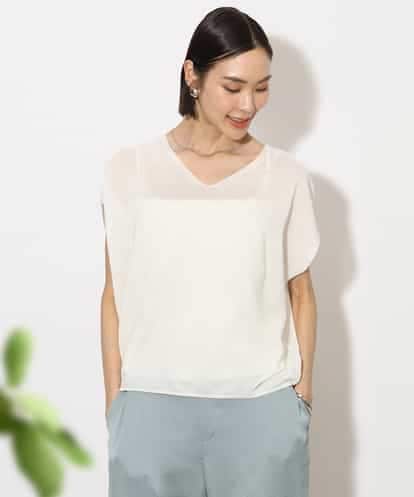 FMFHA31220 MICHEL KLEIN [ホールガーメント]コクーンVネックニット
