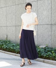 FMFHD01230 MICHEL KLEIN(ミッシェルクラン) サークルチュールプルオーバー グリーン
