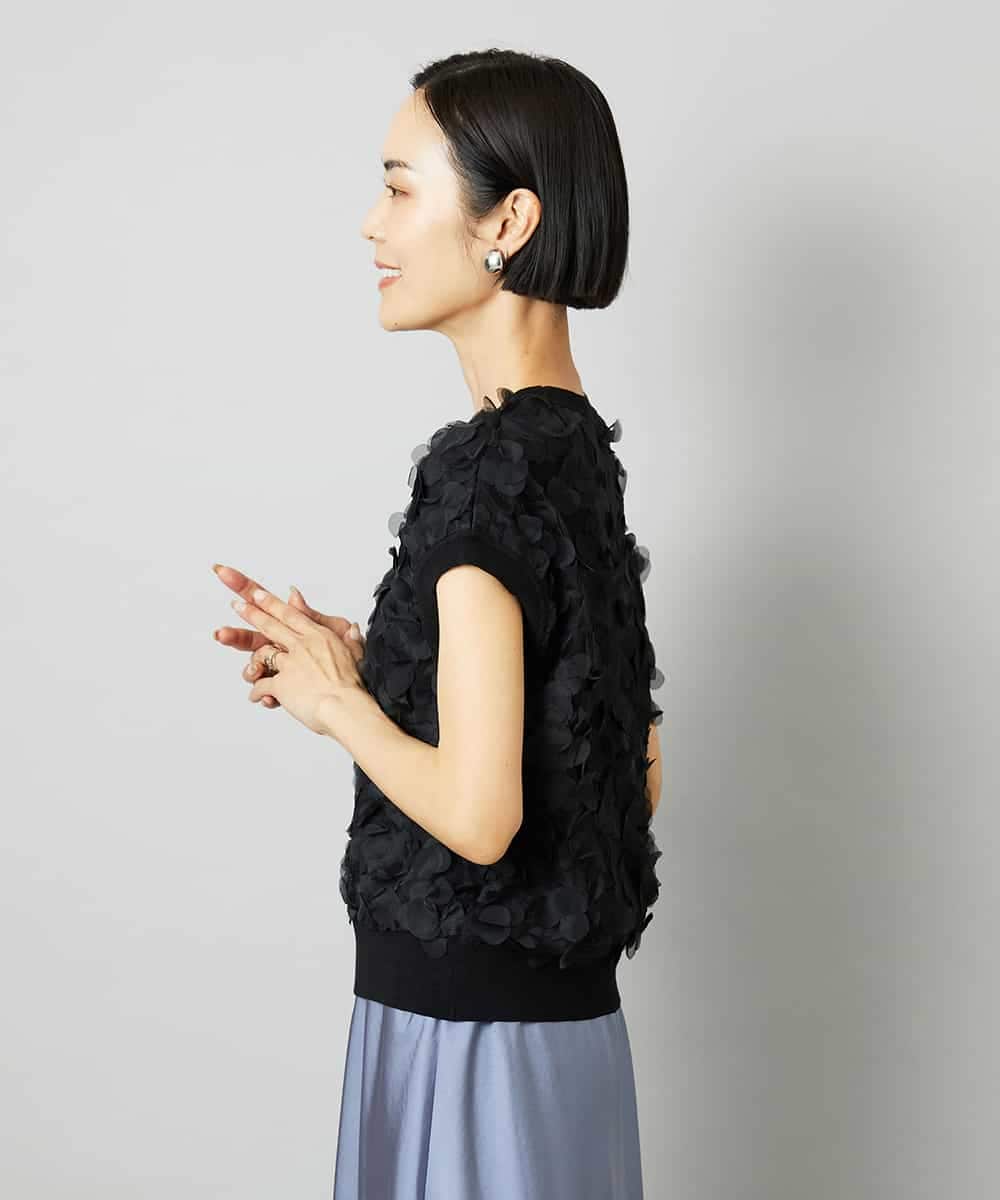 FMFHD01230 MICHEL KLEIN(ミッシェルクラン) サークルチュールプルオーバー グリーン