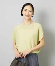 FMFHD26170 MICHEL KLEIN(ミッシェルクラン) ホールガーメント(R)フレンチスリーブニット イエロー
