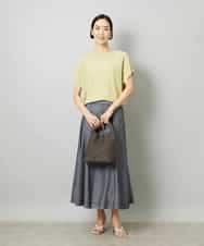 FMFHD26170 MICHEL KLEIN(ミッシェルクラン) ホールガーメント(R)フレンチスリーブニット イエロー