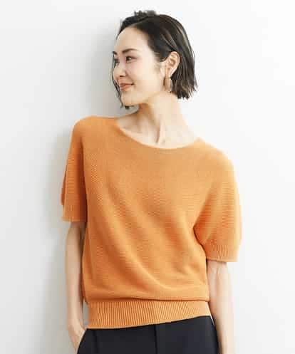 FMFHS28220 MICHEL KLEIN ホールガーメント(R)半袖ニットプルオーバー（アンサンブル対応／WEB限定カラーあり）