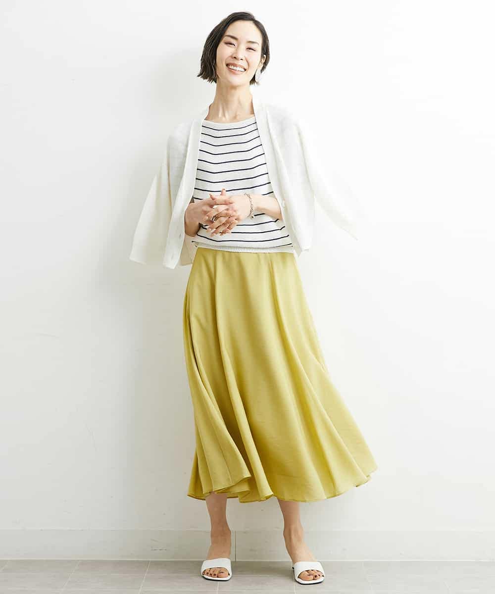 FMFHS28220 MICHEL KLEIN(ミッシェルクラン) ホールガーメント(R)半袖ニットプルオーバー（アンサンブル対応／WEB限定カラーあり） テラコッタ(84)