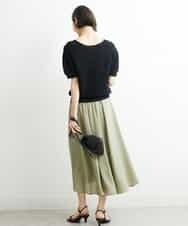 FMFHS28220 MICHEL KLEIN(ミッシェルクラン) ホールガーメント(R)半袖ニットプルオーバー（アンサンブル対応／WEB限定カラーあり） テラコッタ(84)