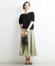 FMFHS28220 MICHEL KLEIN(ミッシェルクラン) ホールガーメント(R)半袖ニットプルオーバー（アンサンブル対応／WEB限定カラーあり） テラコッタ(84)