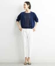 FMFHS28220 MICHEL KLEIN(ミッシェルクラン) ホールガーメント(R)半袖ニットプルオーバー（アンサンブル対応／WEB限定カラーあり） テラコッタ(84)
