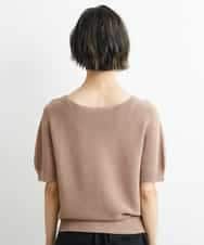 FMFHS28220 MICHEL KLEIN(ミッシェルクラン) ホールガーメント(R)半袖ニットプルオーバー（アンサンブル対応／WEB限定カラーあり） テラコッタ(84)