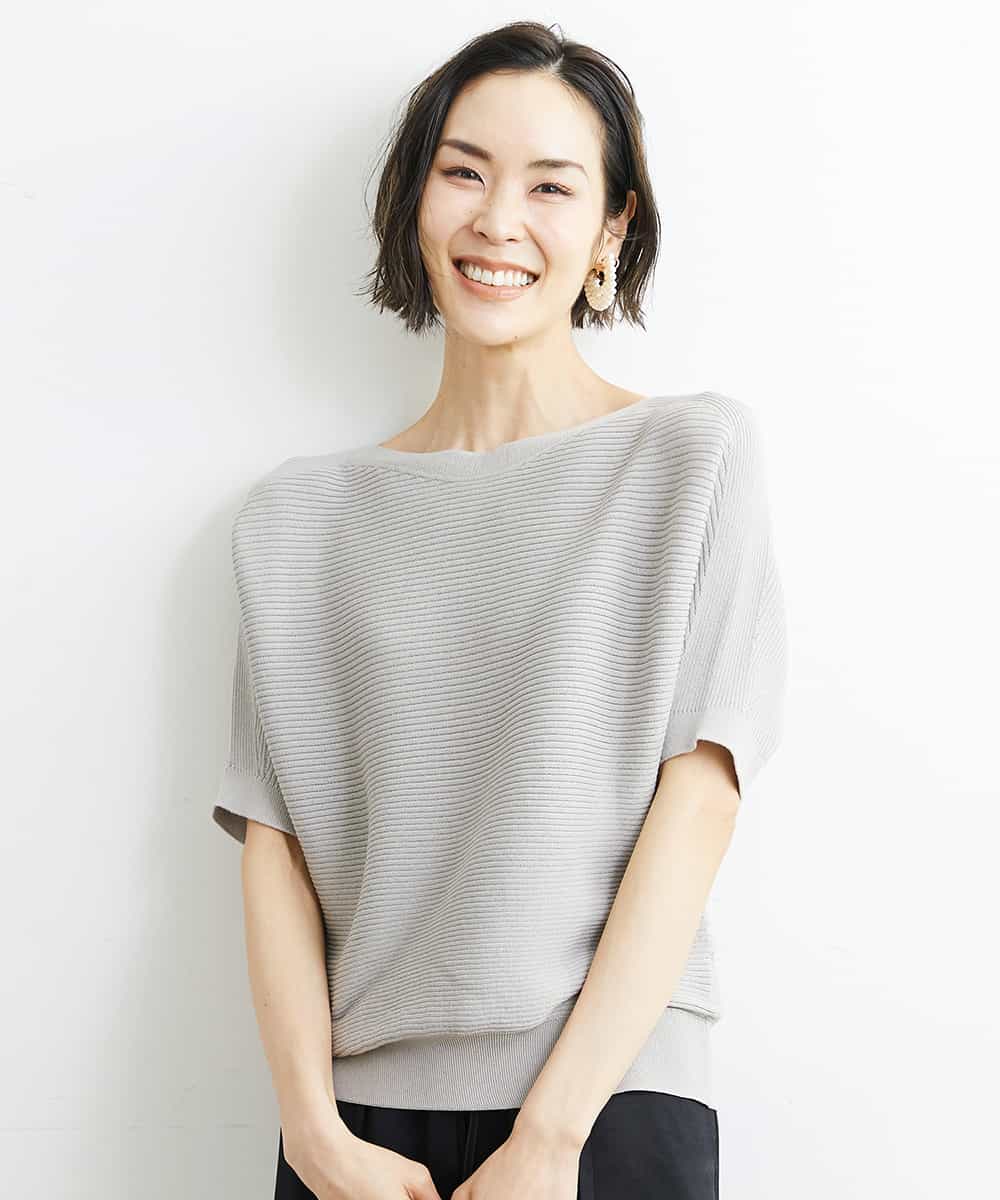 定番人気]ホールガーメント(R)ボートネックニット（WEB限定カラー