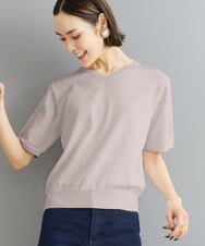 FMFHS70150 MICHEL KLEIN(ミッシェルクラン) ◆受注生産につき返品・交換・キャンセル不可◆ホールガーメント(R)Vネックニット アッシュローズ(06)