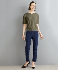 FMFHS70150 MICHEL KLEIN(ミッシェルクラン) ◆受注生産につき返品・交換・キャンセル不可◆ホールガーメント(R)Vネックニット ホワイト(90)