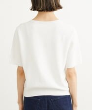 FMFHS70150 MICHEL KLEIN(ミッシェルクラン) ◆受注生産につき返品・交換・キャンセル不可◆ホールガーメント(R)Vネックニット ホワイト(90)
