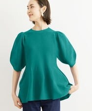 FMFHS71180 MICHEL KLEIN(ミッシェルクラン) ◆受注生産につき返品・交換・キャンセル不可◆ホールガーメント(R)フォルムデザインニット グリーン(35)