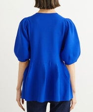 FMFHS71180 MICHEL KLEIN(ミッシェルクラン) ◆受注生産につき返品・交換・キャンセル不可◆ホールガーメント(R)フォルムデザインニット ブルー(55)