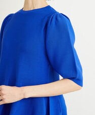 FMFHS71180 MICHEL KLEIN(ミッシェルクラン) ◆受注生産につき返品・交換・キャンセル不可◆ホールガーメント(R)フォルムデザインニット ブルー(55)