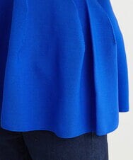 FMFHS71180 MICHEL KLEIN(ミッシェルクラン) ◆受注生産につき返品・交換・キャンセル不可◆ホールガーメント(R)フォルムデザインニット ブルー(55)