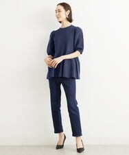 FMFHS71180 MICHEL KLEIN(ミッシェルクラン) ◆受注生産につき返品・交換・キャンセル不可◆ホールガーメント(R)フォルムデザインニット ブルー(55)