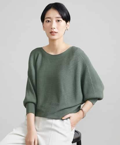 FMFJS17160 MICHEL KLEIN [新色追加]ホールガーメント(R)ドルマンスリーブニット（7分袖）