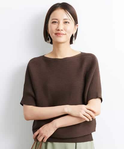 FMFJS36160 MICHEL KLEIN [新色追加]ホールガーメント(R)ボートネックニット（WEB限定カラーあり）