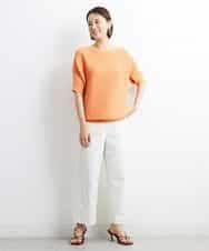 FMFJS36160 MICHEL KLEIN(ミッシェルクラン) [新色追加]ホールガーメント(R)ボートネックニット（WEB限定カラーあり） ホワイト(90)