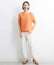 FMFJS36160 MICHEL KLEIN(ミッシェルクラン) [新色追加]ホールガーメント(R)ボートネックニット（WEB限定カラーあり） ホワイト(90)
