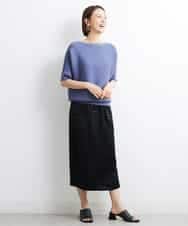 FMFJS36160 MICHEL KLEIN(ミッシェルクラン) [新色追加]ホールガーメント(R)ボートネックニット（WEB限定カラーあり） ホワイト(90)