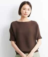 FMFJS36160 MICHEL KLEIN(ミッシェルクラン) [新色追加]ホールガーメント(R)ボートネックニット（WEB限定カラーあり） ホワイト(90)