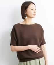 FMFJS36160 MICHEL KLEIN(ミッシェルクラン) [新色追加]ホールガーメント(R)ボートネックニット（WEB限定カラーあり） ホワイト(90)