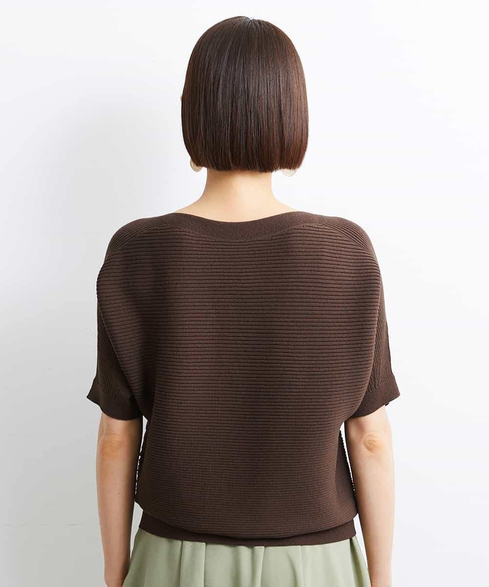 FMFJS36160 MICHEL KLEIN(ミッシェルクラン) [新色追加]ホールガーメント(R)ボートネックニット（WEB限定カラーあり） ホワイト(90)