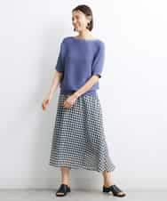 FMFJS36160 MICHEL KLEIN(ミッシェルクラン) [新色追加]ホールガーメント(R)ボートネックニット（WEB限定カラーあり） ホワイト(90)