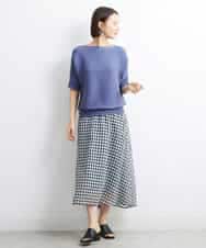 FMFJS36160 MICHEL KLEIN(ミッシェルクラン) [新色追加]ホールガーメント(R)ボートネックニット（WEB限定カラーあり） ホワイト(90)