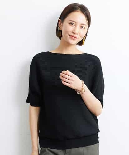 FMFJS36160 MICHEL KLEIN [新色追加]ホールガーメント(R)ボートネックニット（WEB限定カラーあり）